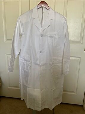 unisex Classic White Lab Coat 3 pockets